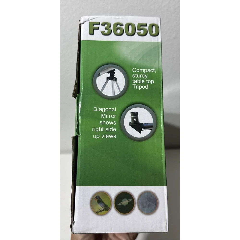 F36050 Optical Glass Telescope 6mm + 20mm‎ Eyepieces Sturdy Tabletop Tripod